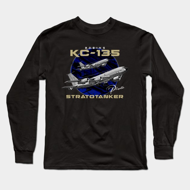 Boeing KC-135 Stratotanker Heavy Aircraft Long Sleeve T-Shirt by aeroloversclothing